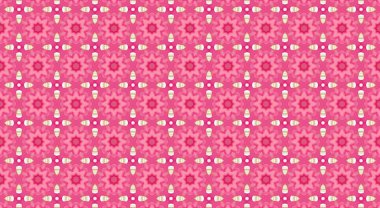 Soyut çiçeklerle kusursuz desen.