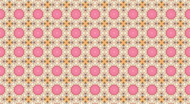 Soyut çiçeklerle kusursuz desen.