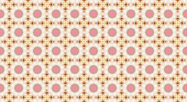 Soyut çiçeklerle kusursuz desen.