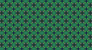 Raster Illustrasyon. Soyut çiçeklerle kusursuz desen.