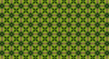 Raster Illustrasyon. Soyut çiçeklerle kusursuz desen.