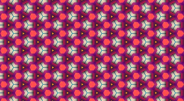 Αφηρημένο Πολύχρωμο Εξάγωνο Μοτίβο Διανυσματική Απεικόνιση — Φωτογραφία Αρχείου
