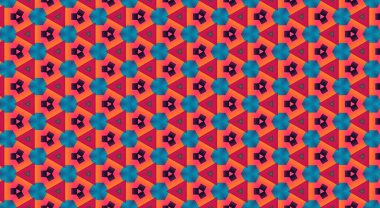 soyut renkli altıgen kare geometrik dikişsiz desen simetrik kaleydoskop moda, tasarım