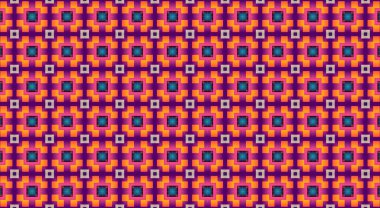 Geometrik şekilli kusursuz desen, vektör illüstrasyonu