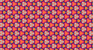 soyut renkli altıgen kare geometrik dikişsiz desen simetrik kaleydoskop moda, tasarım