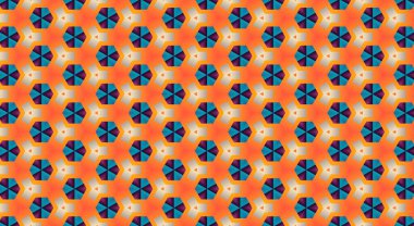 soyut renkli altıgen kare geometrik dikişsiz desen simetrik kaleydoskop moda, tasarım