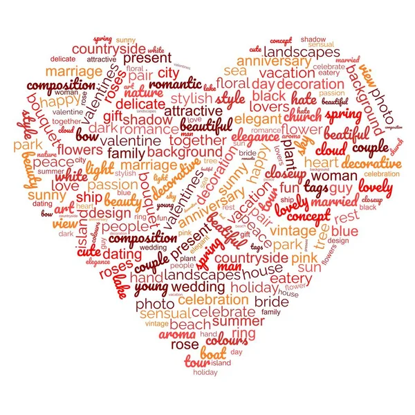 happy valentine\'s day, word cloud concept