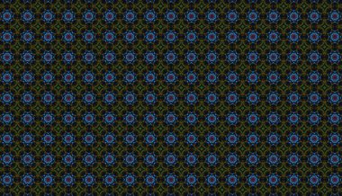 Raster Illustrasyon. Soyut çiçek süsüyle kusursuz desen.