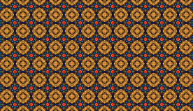 Raster Illustrasyon. Çiçeklerle kusursuz desen.