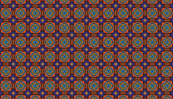 Raster Illustrasyon. Soyut çiçeklerle kusursuz desen.