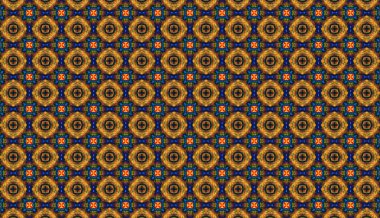 Raster Illustrasyon. Soyut çiçeklerle kusursuz desen.