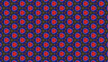 Raster Illustrasyon. Soyut çiçeklerle kusursuz desen.