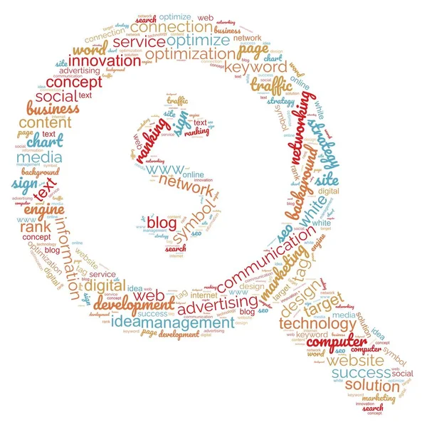 Seo Search Engine Optimization Word Cloud — Stock Photo, Image