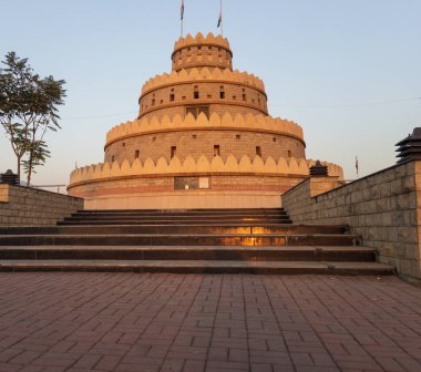 SWAT VALLEY, PAKISTAN - 21 Ekim 2021: Ekselansları Şeyh Zayed Bin Sultan Al Nahyan Köprüsü