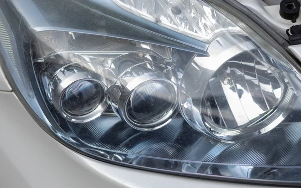 Closeup Car Headlight — Stock Photo, Image