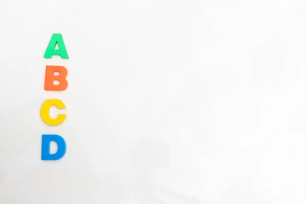 Abcd Alphabet White Isolated Background Copy Space — 스톡 사진