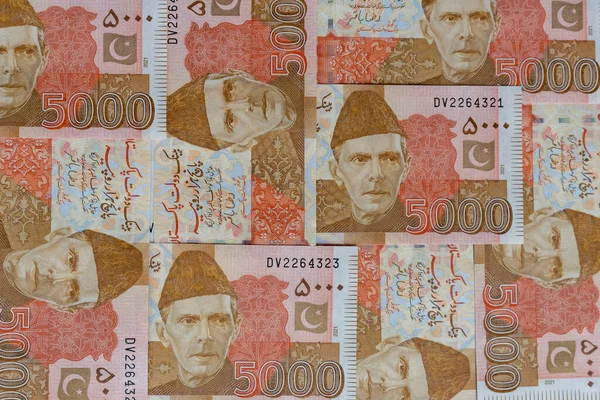 Five Thousand Rupees Pakistani Currency Notes — 스톡 사진