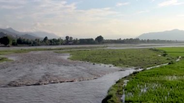 Flood in river swat after heavy raining and global warming effect