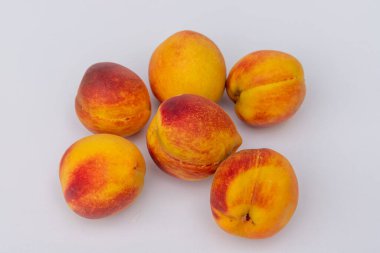 Fresh organic peach fruit closeup view