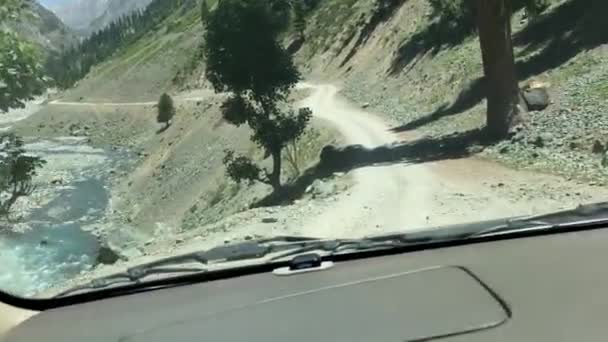 Unpaved Road Kalam Mahodand Lake — Vídeos de Stock