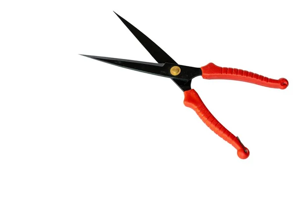 Red Pruning Shears Isolated White Background — Stock Photo, Image