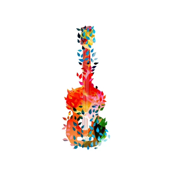 Αφίσα Προώθησης Μουσικής Μουσικό Όργανο Πολύχρωμο Φορέα Για Ζωντανές Εκδηλώσεις — Διανυσματικό Αρχείο