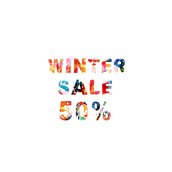 Χειμερινή Πώληση Banner Διανυσματική Απεικόνιση Αφίσα Πώλησης Προαγωγές Και Διαφημίσεις — Διανυσματικό Αρχείο