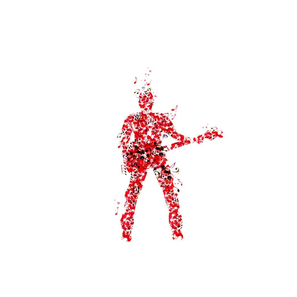 Abstracte Achtergrond Met Menselijk Silhouet Rode Harten — Stockvector