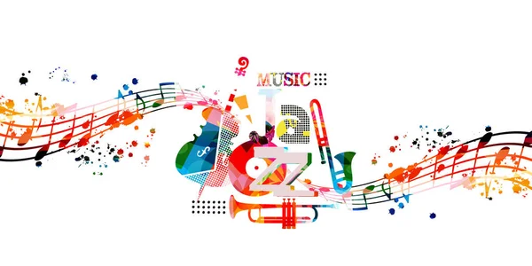 Fond Musical Abstrait Coloré Illustration Vectorielle — Image vectorielle
