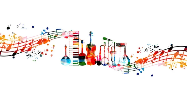 Colorful Abstract Music Background Vector Illustration — Stock Vector