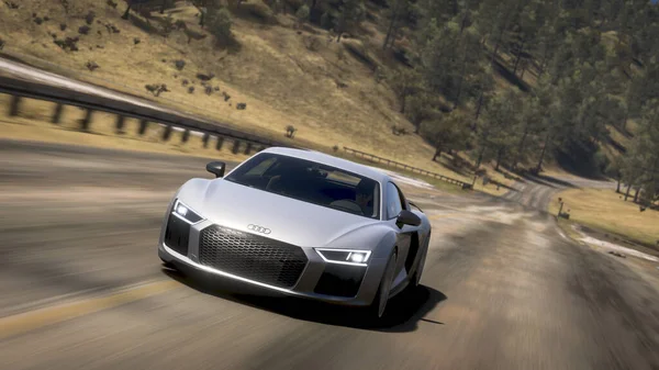 Audi V10 Panning Illustrazione Nov 2021 San Paolo Brasile — Foto Stock