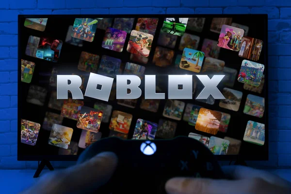 Play Roblox Smartv Jan Sao Paulo Brazil — Stock Photo, Image