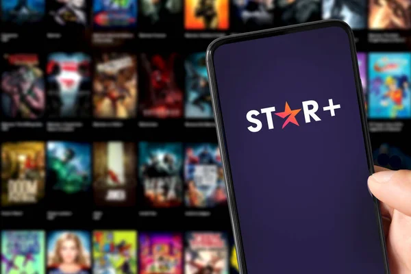 Smarthphone Med Star App Igång Apr 2022 Sao Paulo Brasilien — Stockfoto
