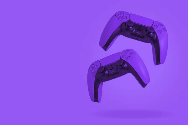 Purple Playstation Controller Illustratie Apr 2022 Sao Paulo Brazilië — Stockfoto