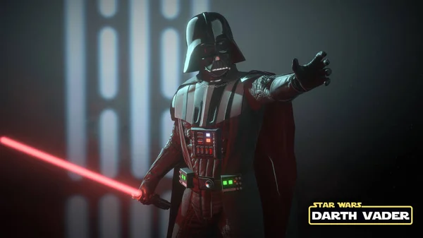 Darth Vader Met Star Wars Logo Naam Illustratie Jul 2021 — Stockfoto