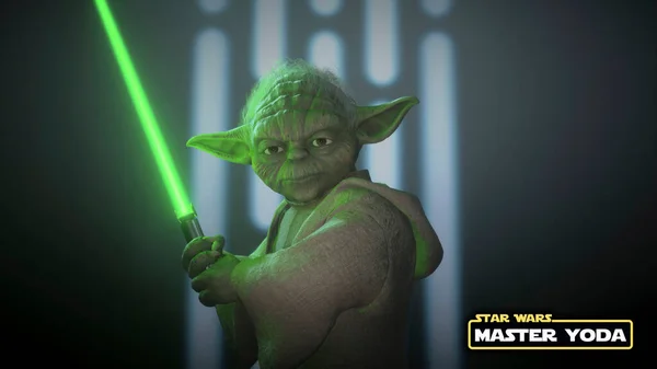 Master Yoda Star Wars Logo Name Illustration Jun Sao Paulo — Stockfoto