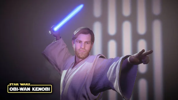 Obi Wan Kenobi Star Wars Logo Name Illustration Mar 2022 — Stock Photo, Image