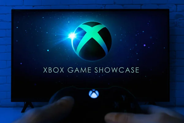 Screen Xbox Game Showcase Logo Screen May 2022 Sao Paulo — Photo