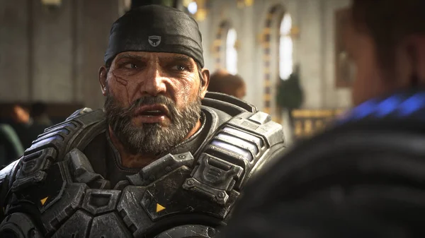 Marcus Fenix Gears War Game Protagonist Illustration May 2022 Sao — Stock Fotó