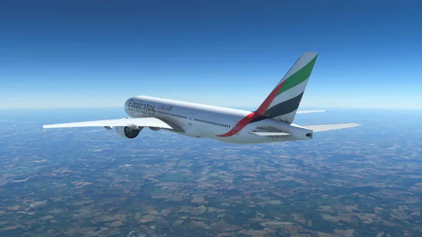 Boeing 777 200 Emirates Flying May 2022 Sao Paulo Brazil — Stockfoto