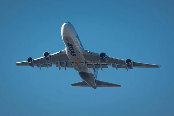 747 Atlas Air Fly Blue Sky May 2022 Sao Paulo — Stock Fotó