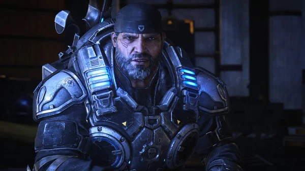 Marcus Fenix Gears War Illusztráció Jún 2022 Sao Paulo Brazília — Stock Fotó