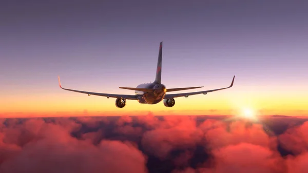 Airbus A320 Авиакомпании Latam Летевший Над Удивительным Закатом Июня Куритиба — стоковое фото