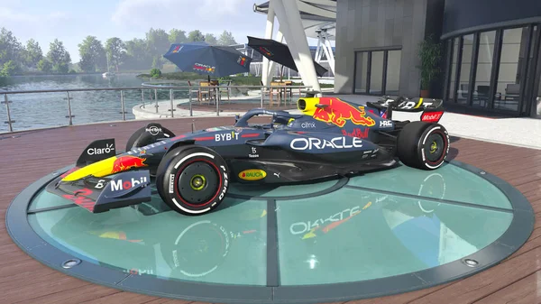 Red Bull Racing Car Illustration Jul 2022 Sao Paulo Brazil —  Fotos de Stock