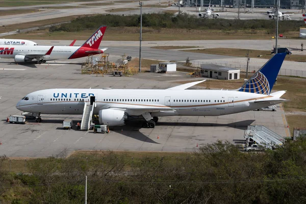 Boeing 787 Dreamliner Maintenance Gru Airport Jul 2022 Sao Paulo — Stockfoto