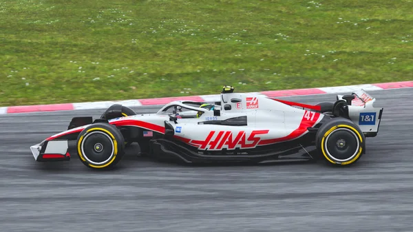 Haas Car Illustration Aug 2022 Sao Paulo Brazil — 스톡 사진