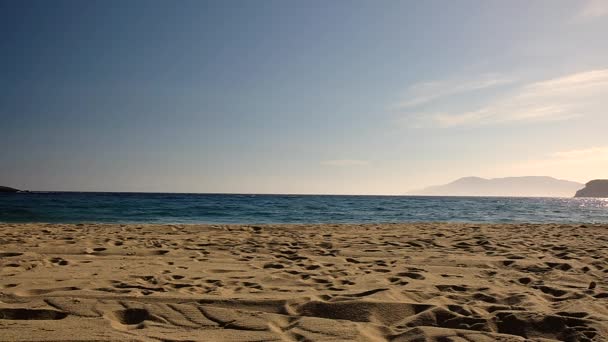 Playa Soñada Kalamos Ios Grecia Con Sus Aguas Claras Únicas — Vídeo de stock