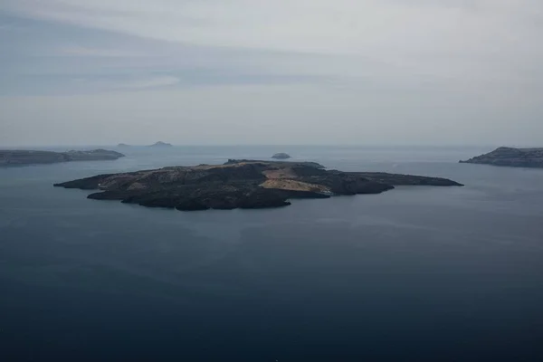 Uitzicht Caldera Vulkaan Vanaf Daken Van Fira Santorini — Stockfoto