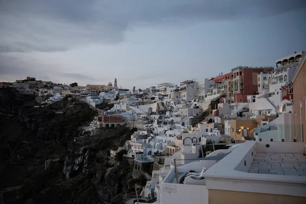 Het Centrum Van Fira Santorini Griekenland — Stockfoto