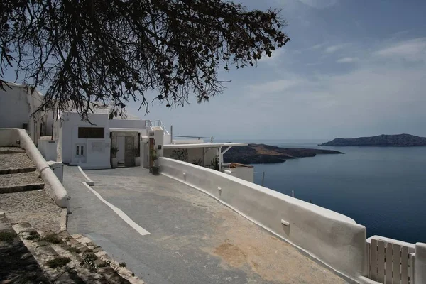 Santorin Griechenland Mai 2021 Der Einzug Eines Luxushotels Und Ein — Stockfoto